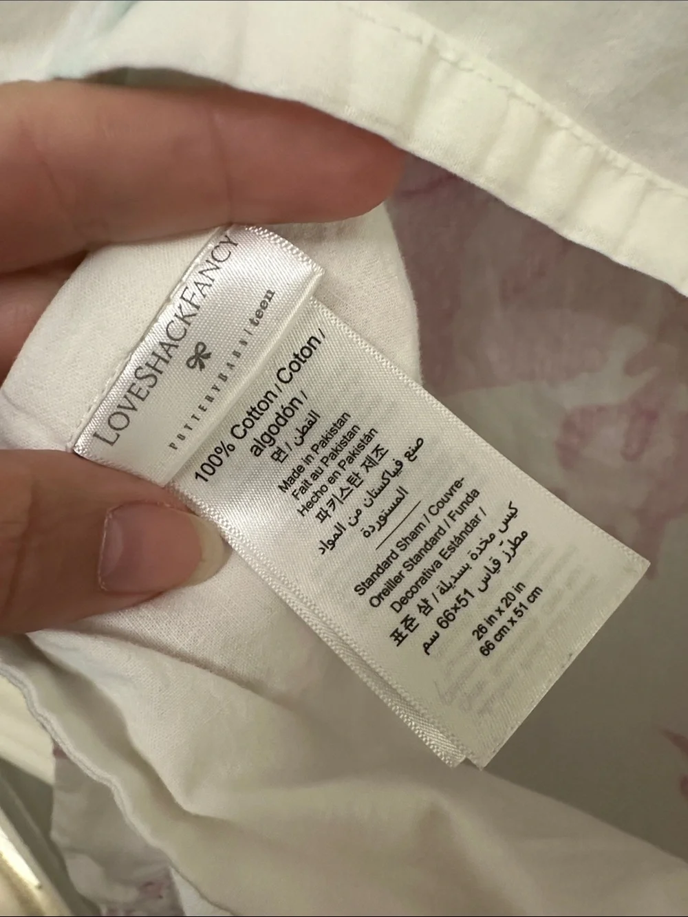 2 LoveShackFancy Potterybarn pink floral standard pillow shams